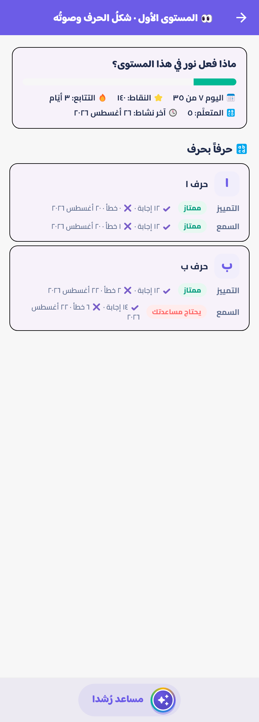 الحرفُ الأحمر و«يحتاج مساعدتك»